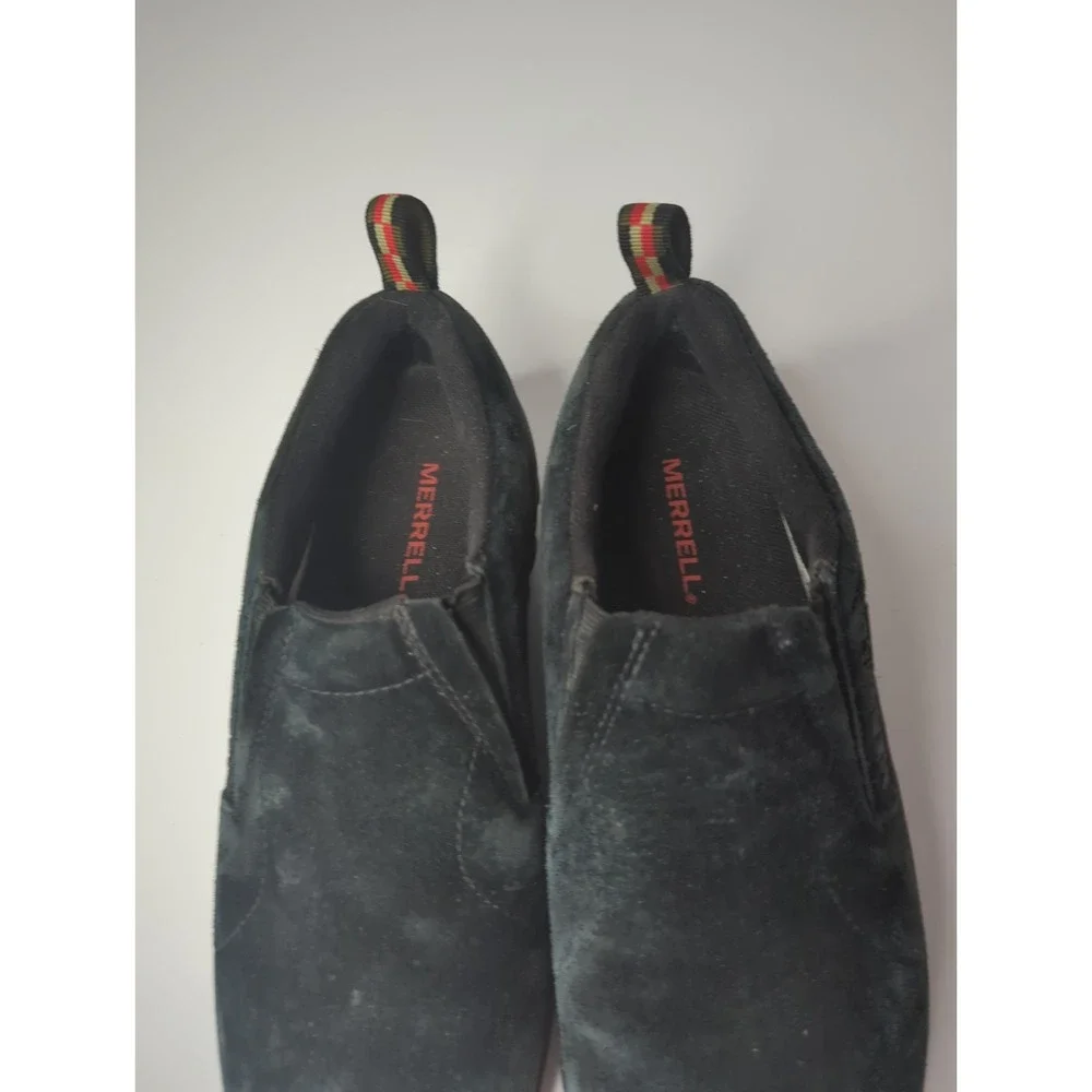 MERRELL Jungle Moc Midnight Black Suede shoes Mens 8 J52929 Slip on Waterproof